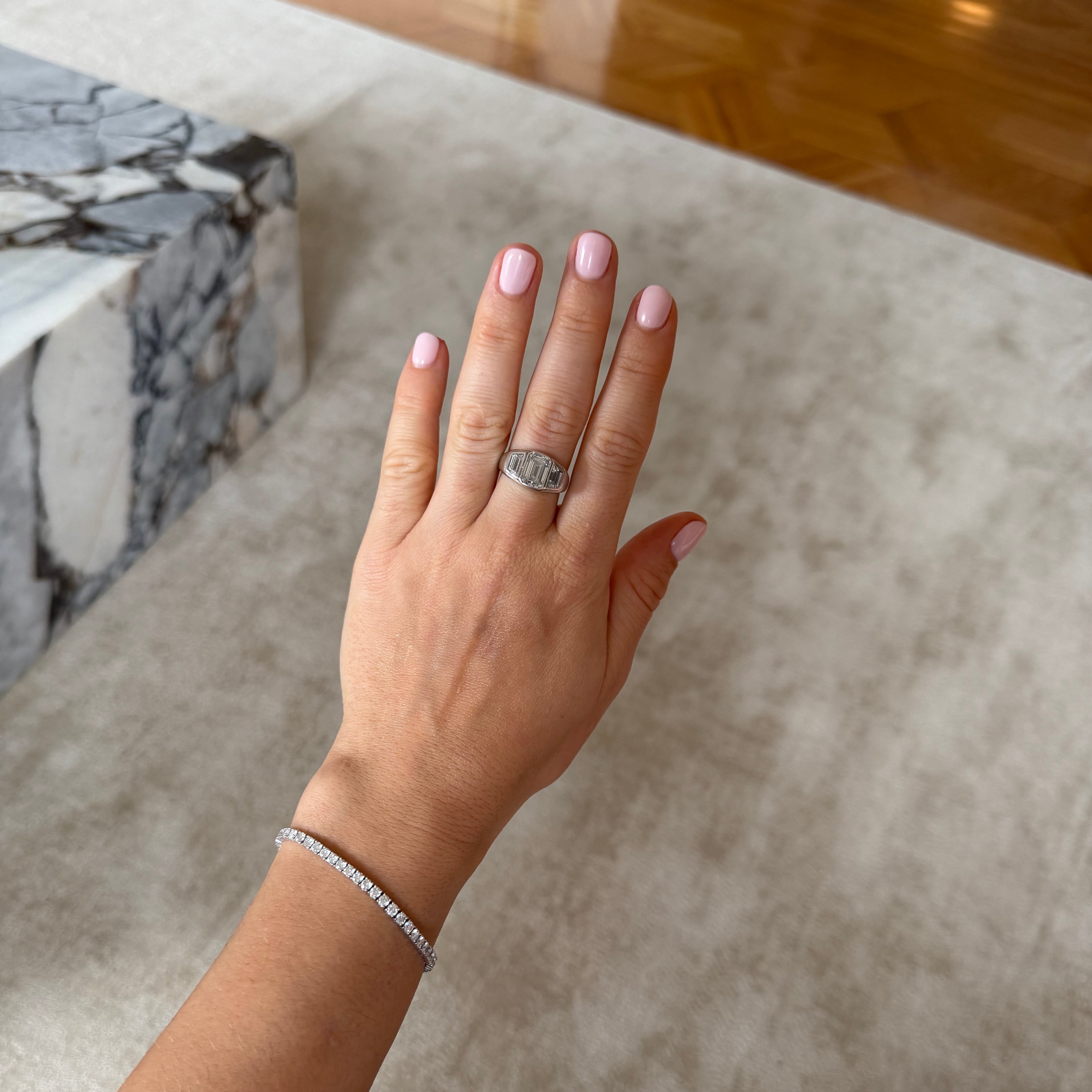 Emerald Trio Ring
