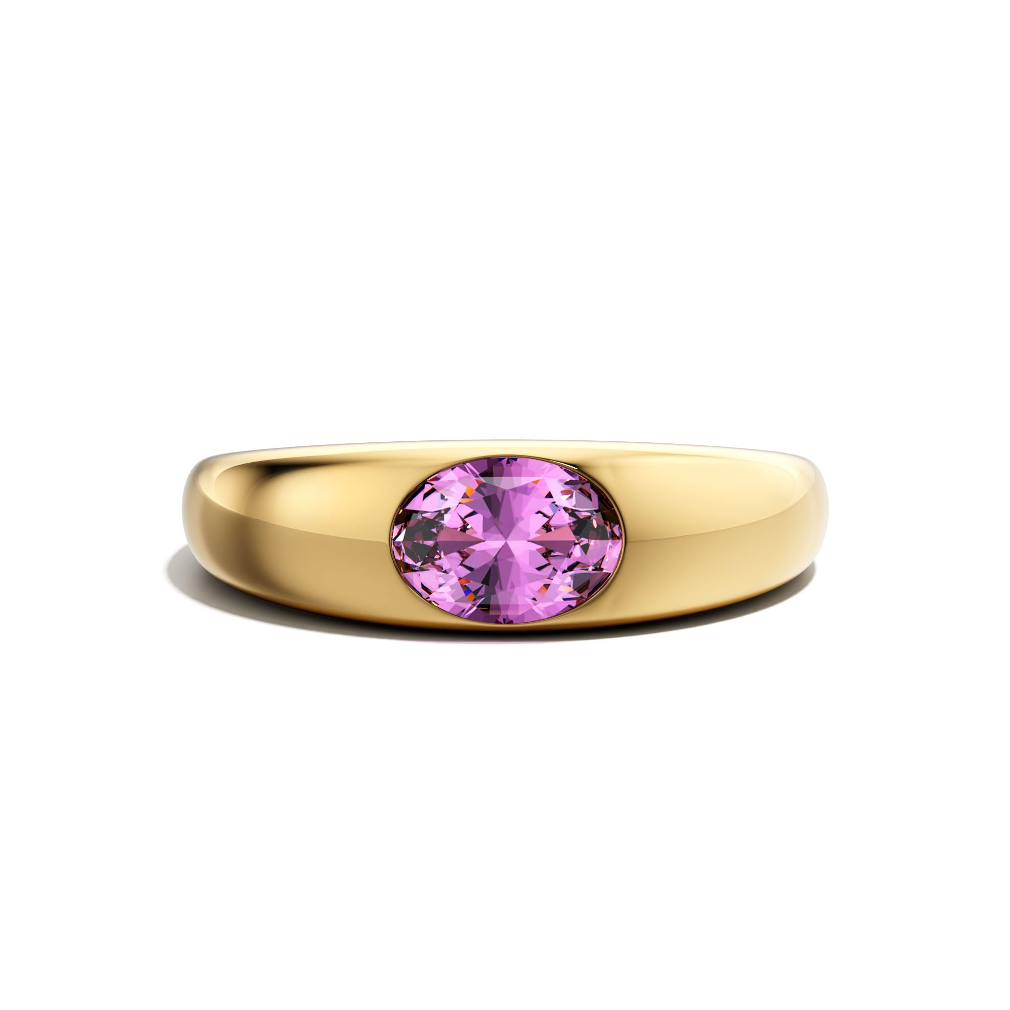 Dome Ring with Pink Sapphire