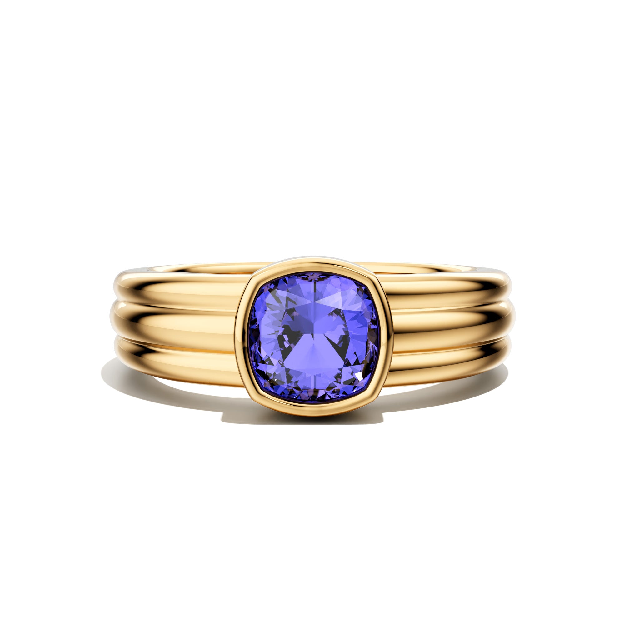 Triple Band Ring with Tanzanite