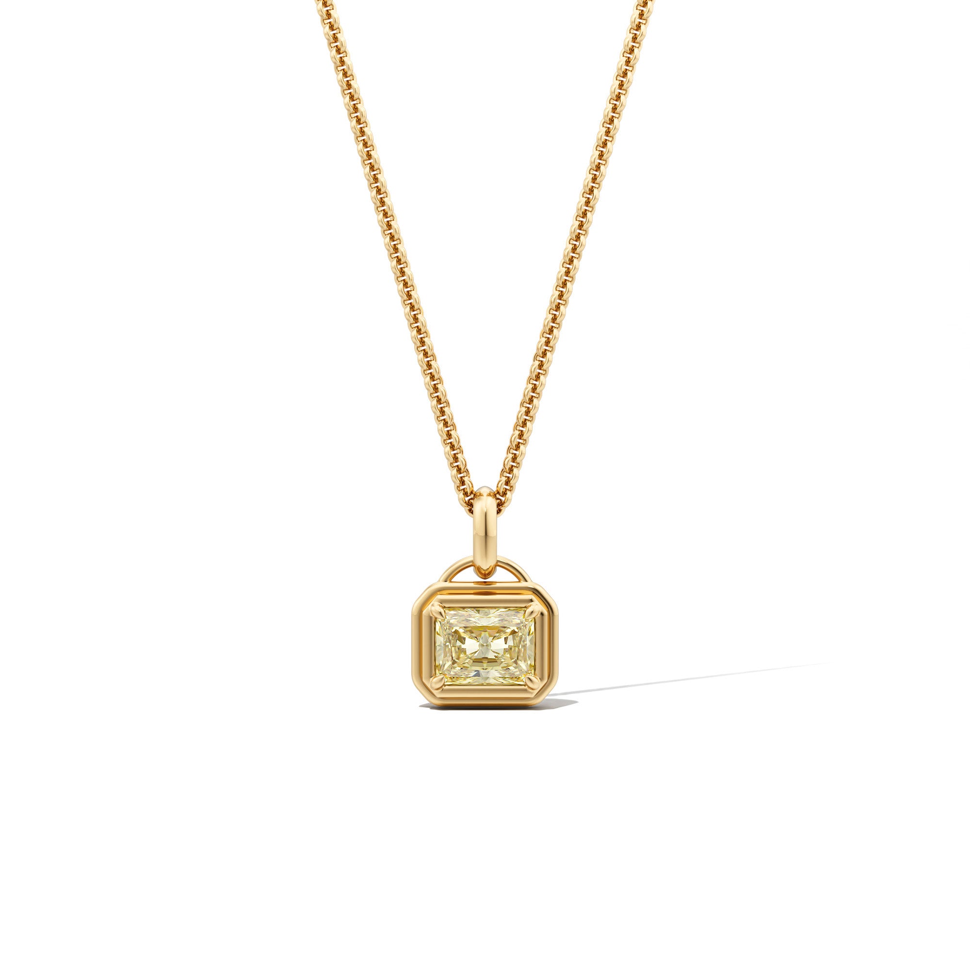Fancy Yellow Diamond Necklace