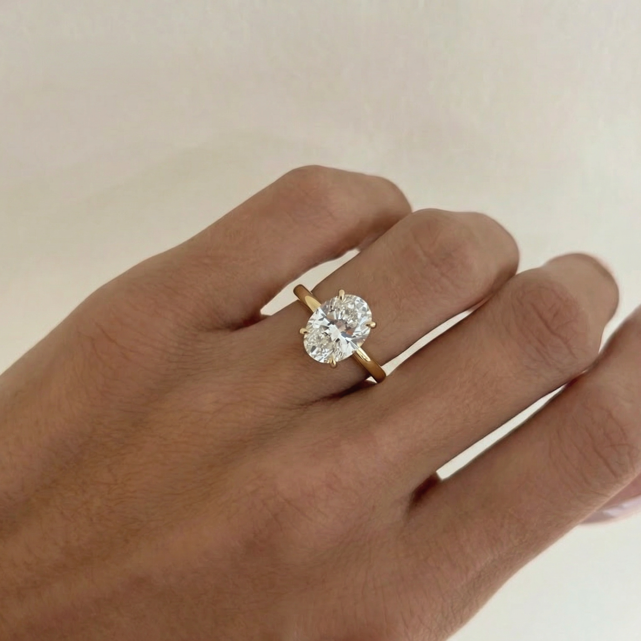 Oval Diamond Solitaire