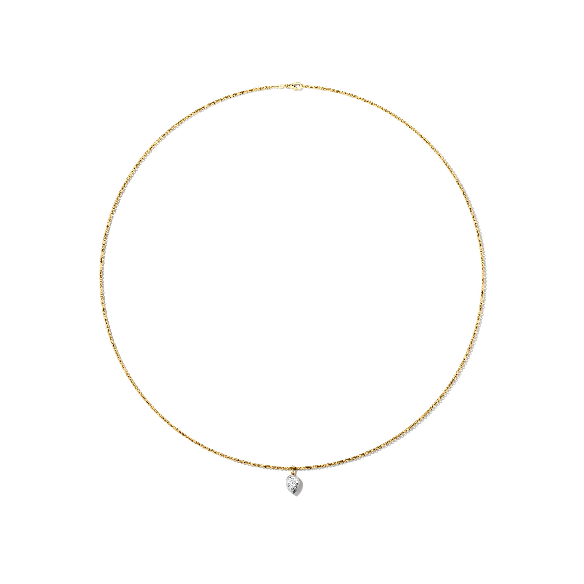 Diamond Pear Necklace
