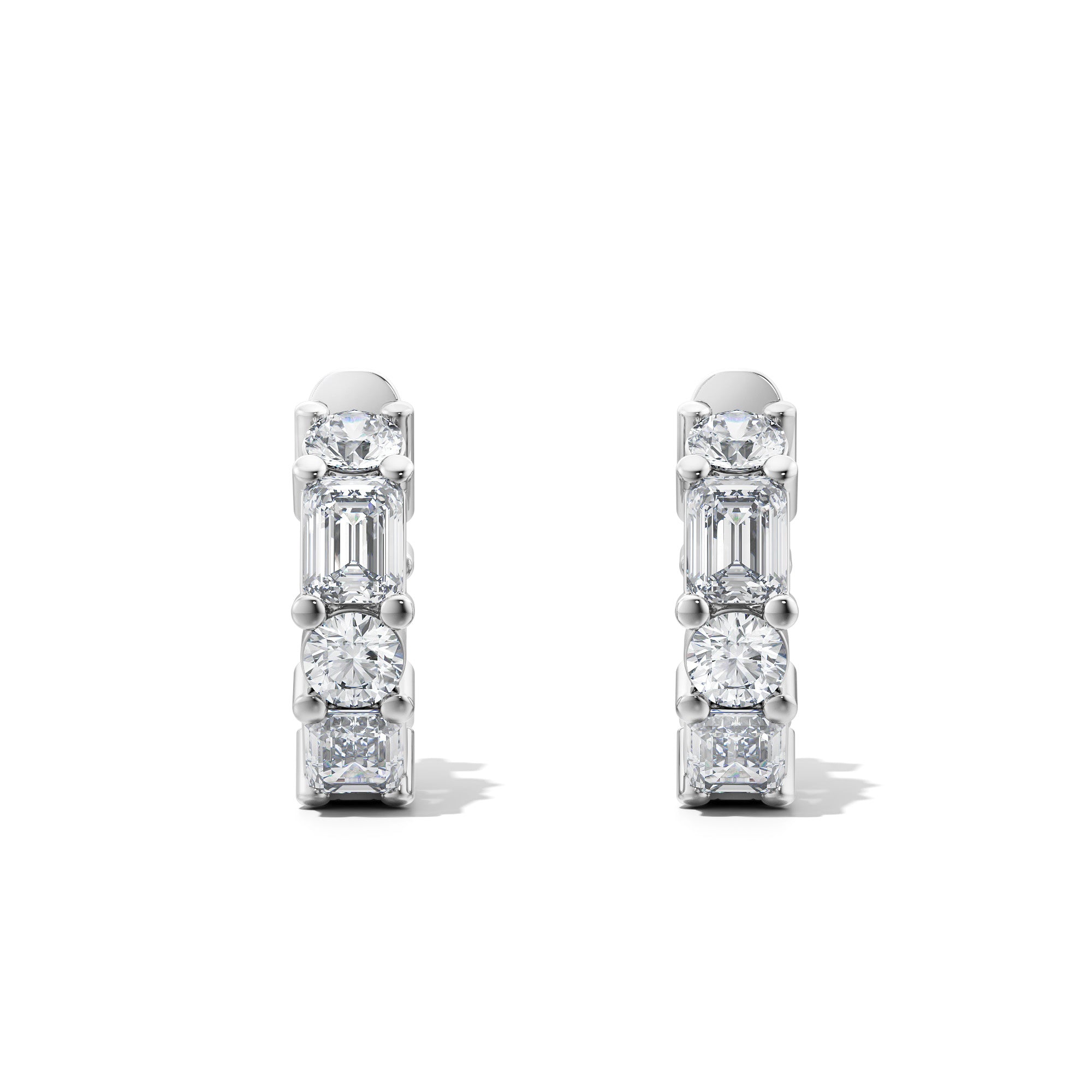Art Deco Diamond Hoops
