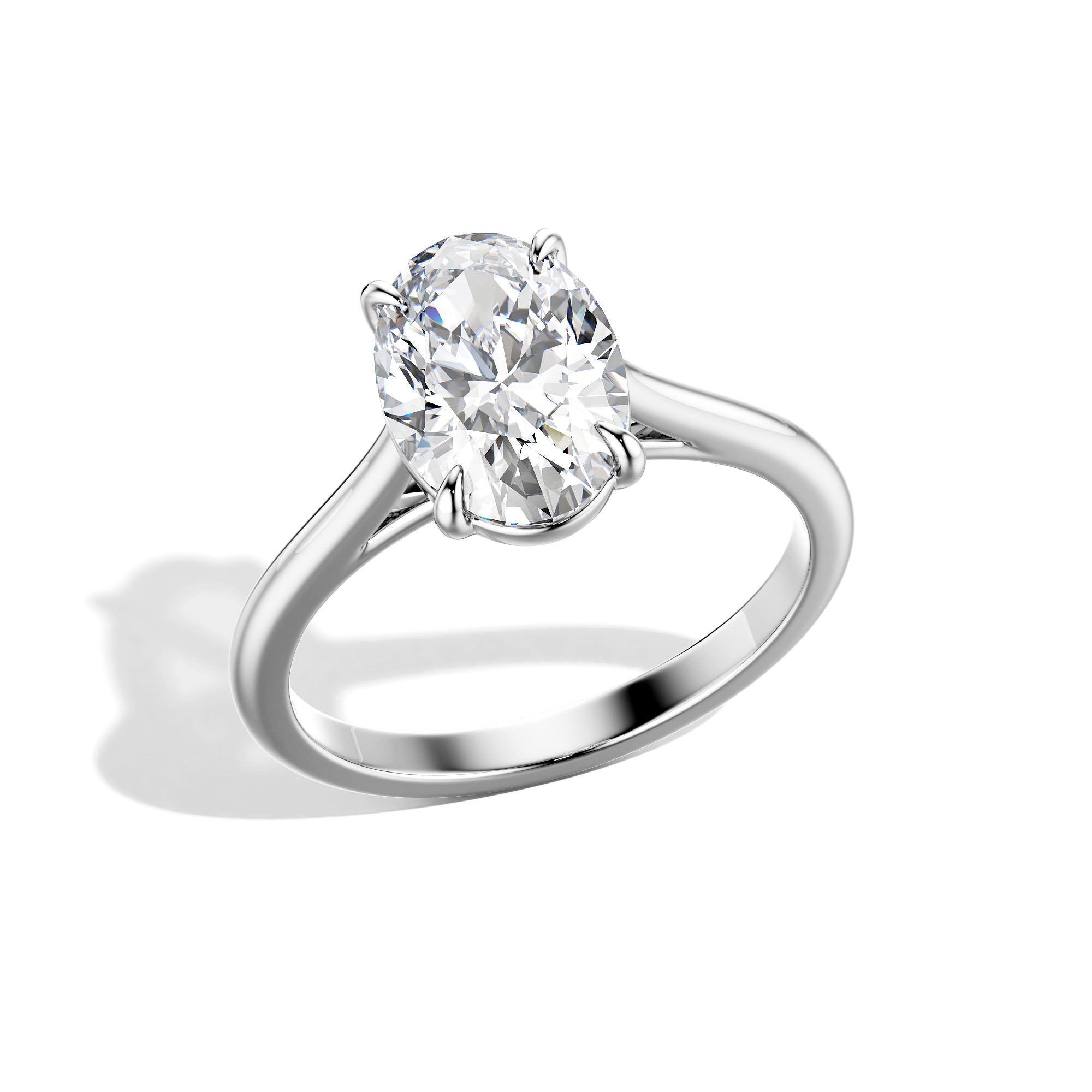 Oval Diamond Solitaire