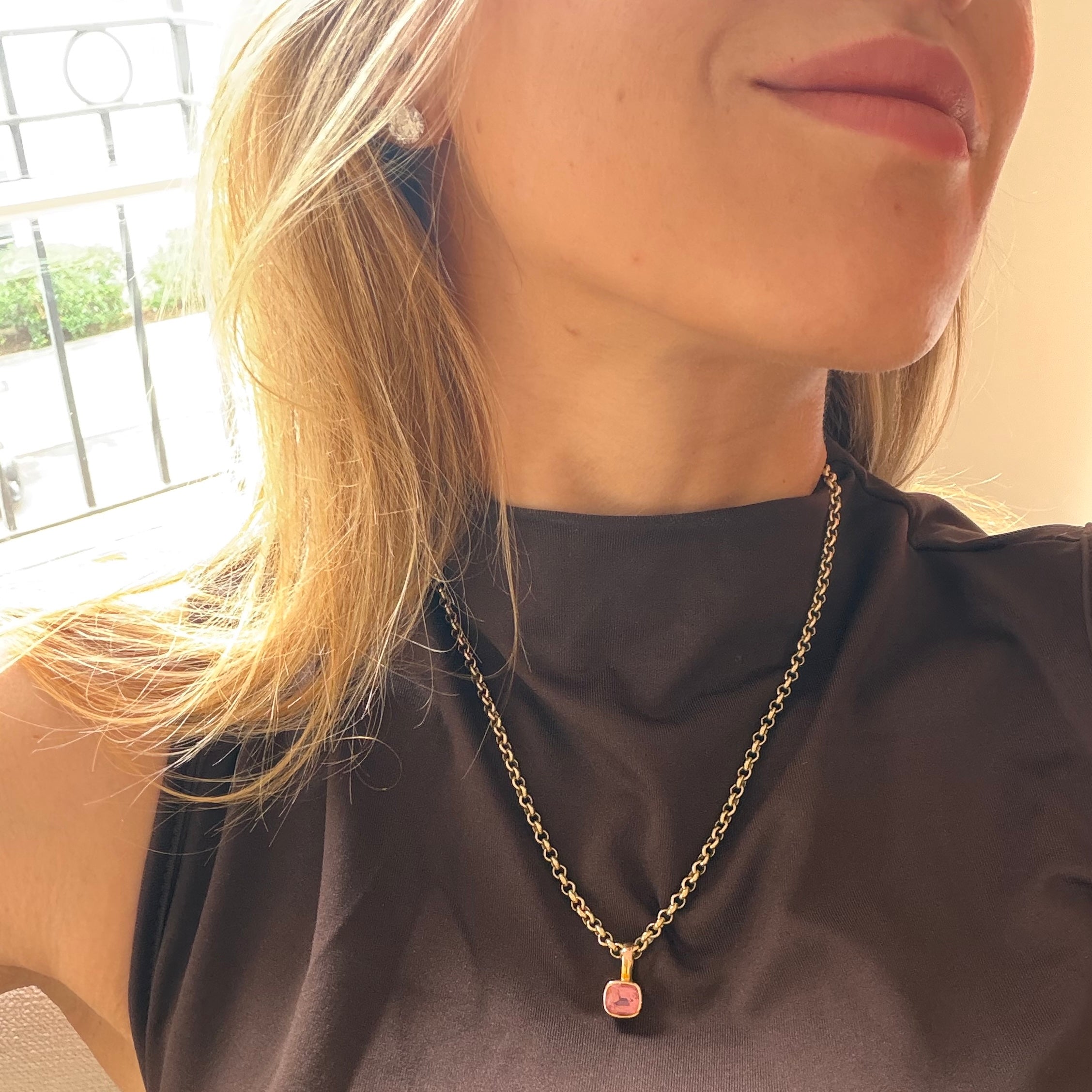 Pink Tourmaline Necklace